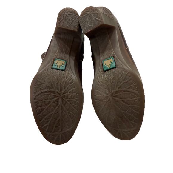 El Naturalista Women’s Size 9.5 Leather Zip Heeled Ankle Boots Brown Boho Chic - Picture 8 of 10